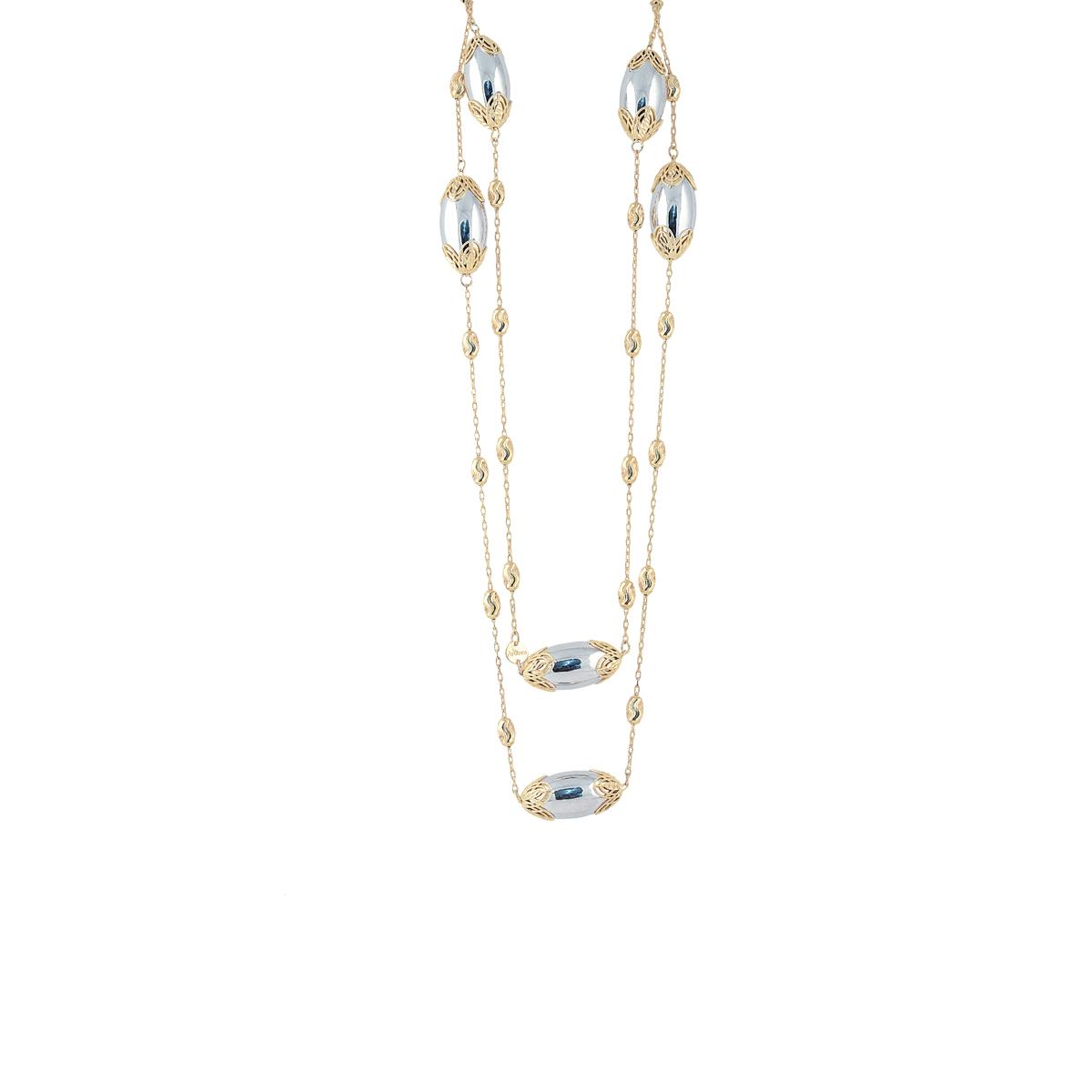 Collana Chanel in argento 925 dorata e rodiata - ZCL971-LN