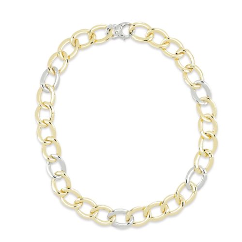 Collana in oro giallo e bianco18kt  - CV133/C-LN