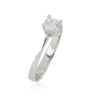 Anello solitario in oro bianco 18kt con diamante certificato - AD988/50-LB