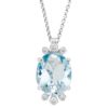 Collana in oro con acquamarina e diamanti - CD310-LB