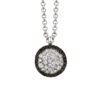 Collana in oro bianco 18kt con pavé diamanti bianchi e neri - CD491-LL