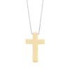 Collana con catena in oro bianco e croce in oro giallo lucido 18kt - CEA2718-LO