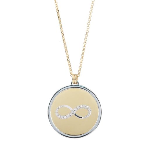 Collana in oro 18kt, con iniziale personalizzabile, in diamanti  - CFF013/IF