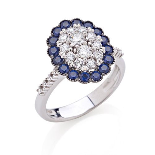 Anello con Diamanti e Pietre Preziose