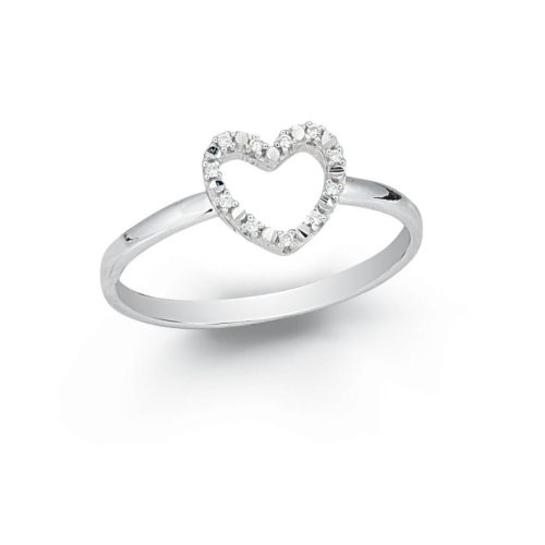 Anello a cuore con Diamanti