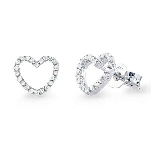 Orecchini a cuore con Diamanti
