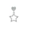 Mono orecchino in oro bianco 18kt, con simbolo personalizzabile in diamanti  - OD289/