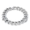 Bracciale catena in argento 925 rodiato con zirconi bianchi - ZBV006-LB