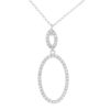 Collana in argento 925 rodiato con zirconi  - ZCL1370-LB