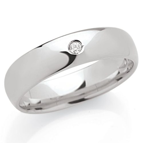 Fede in oro 18kt con diamante larga 5 mm - ADF039P