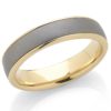 Fede in oro 18kt con inserto in titanio larga 5.5 mm  - ADF330TT