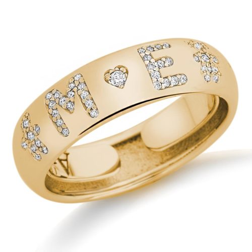 Anello in oro 18kt a fascia largo 6 mm con magic ring personalizzabile - ADF520M