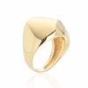 Anello a fascia bombato sfaccettato in oro lucido 18kt - AP133