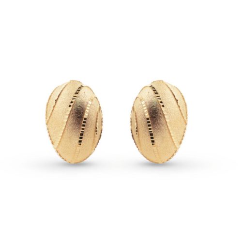 Orecchini ovali in oro giallo satinato 18 kt - OP0009-LG