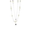 Collana Chanel in argento 925 rodiato e dorato con perle - ZCL1117-LN