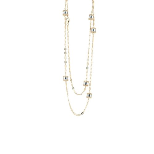 Collana Chanel in argento 925 dorata e rodiata - ZCL981-LN