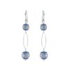 Orecchini in argento 925 rodiati e smaltati - ZOR1107-MB