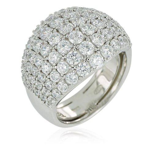 Anello pave zirconi sale