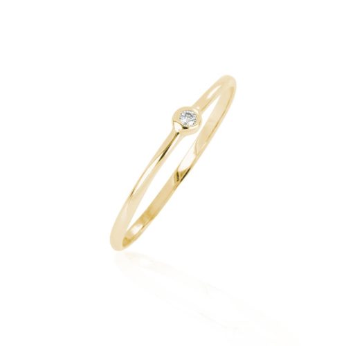 Anello in oro 18kt con diamante bianco naturale - AD1119