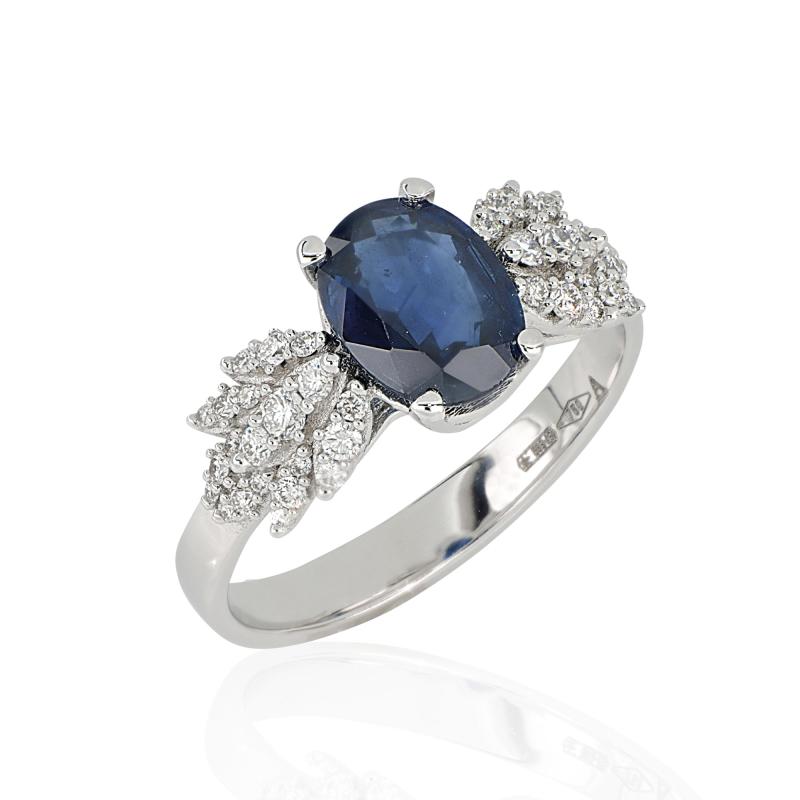 HCMA Anello da Donna di Moda Gioielli con Zaffiro Sintetico HCMA Anello da Donna di Moda Gioielli con Zaffiro Sintetico