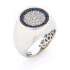 Anello 18kt con pavè di diamanti e pietre preziose - AD823