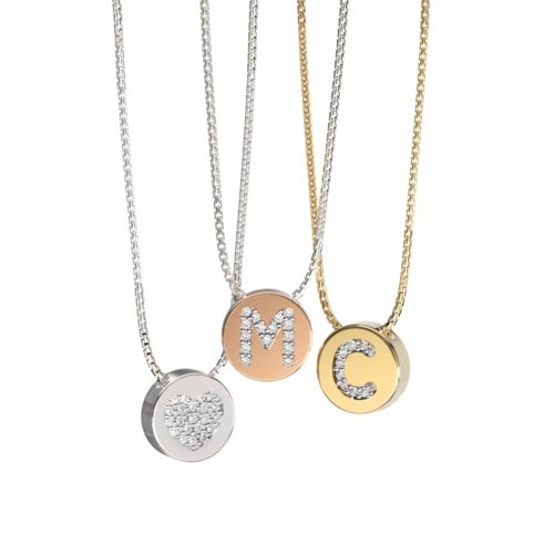 Collana in oro 18 kt con diamanti personalizzabile - CFF39