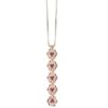 Collana con pendente a motivo floreale in oro 18 kt con diamanti bianchi naturali e pietre preziose - CD710