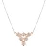Collana con pendente a motivo floreale in oro 18 kt con diamanti bianchi naturali - CD713/DB