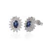 Orecchini in oro bianco 18kt con diamanti e pietre preziose - OD568