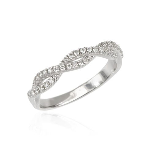 Anello in oro bianco 18kt con diamanti bianchi naturali  - AD1213-LB