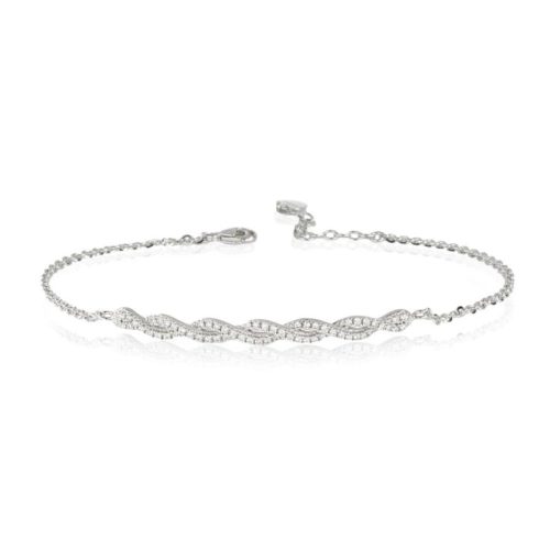 Bracciale in oro bianco 18kt con diamanti bianchi naturali  - BD220-LB