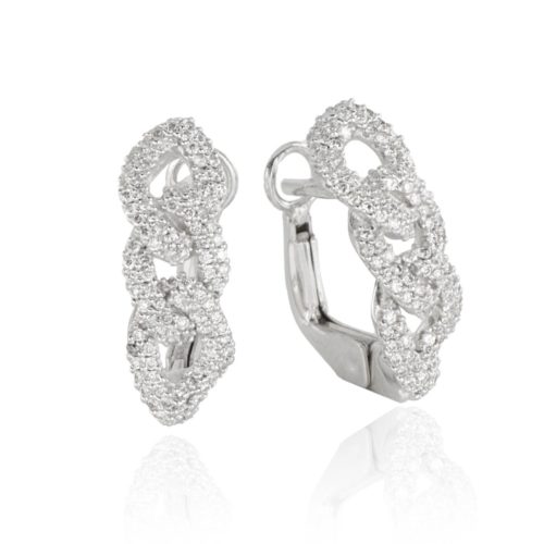 Orecchino in oro 18 kt e diamanti - OD584-LB