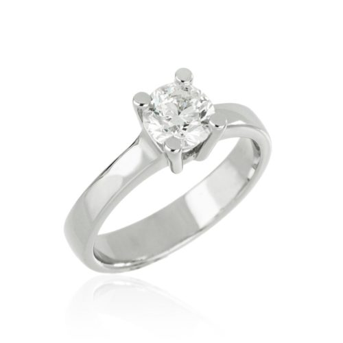Anello Solitario classico 4 griffe Diamante
