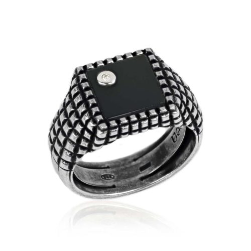 Anello in argento 925 brunito  - ZAU030/ON-LM