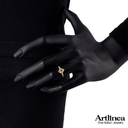 Anello In Argento Placcato Con Topazio Blu Naturale Rettangolare - Pietra Oceanica Regalo Famiglia